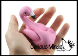 Small Flamingo Squishy Slow Rise Foam Bird -  Scented Sensory, Stress, Fidget Toy