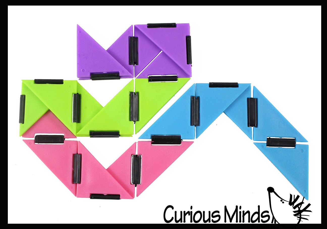 Infinity Triangle - Magic Endless Folding Fidget Toy - Flip Over and Over - Bend and Fold Crazy Shapes Puzzle - ADD Anxiety