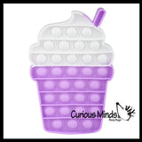 Frappe Iced Coffee Bubble Pop Fidget Toy - Silicone Push Poke Bubble Wrap Fidget Toy - Press Bubbles to Pop the Bubbles Down Then Flip it over and Do it Again - Bubble Popper Sensory Stress Toy