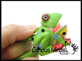 LAST CHANCE - LIMITED STOCK -CLEARNANCE - SALE - Light Up Frog Carabiner Keychain - Sensory Toy
