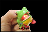 LAST CHANCE - LIMITED STOCK -CLEARNANCE - SALE - Light Up Frog Carabiner Keychain - Sensory Toy