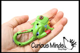 LAST CHANCE - LIMITED STOCK -CLEARNANCE - SALE - Light Up Frog Carabiner Keychain - Sensory Toy