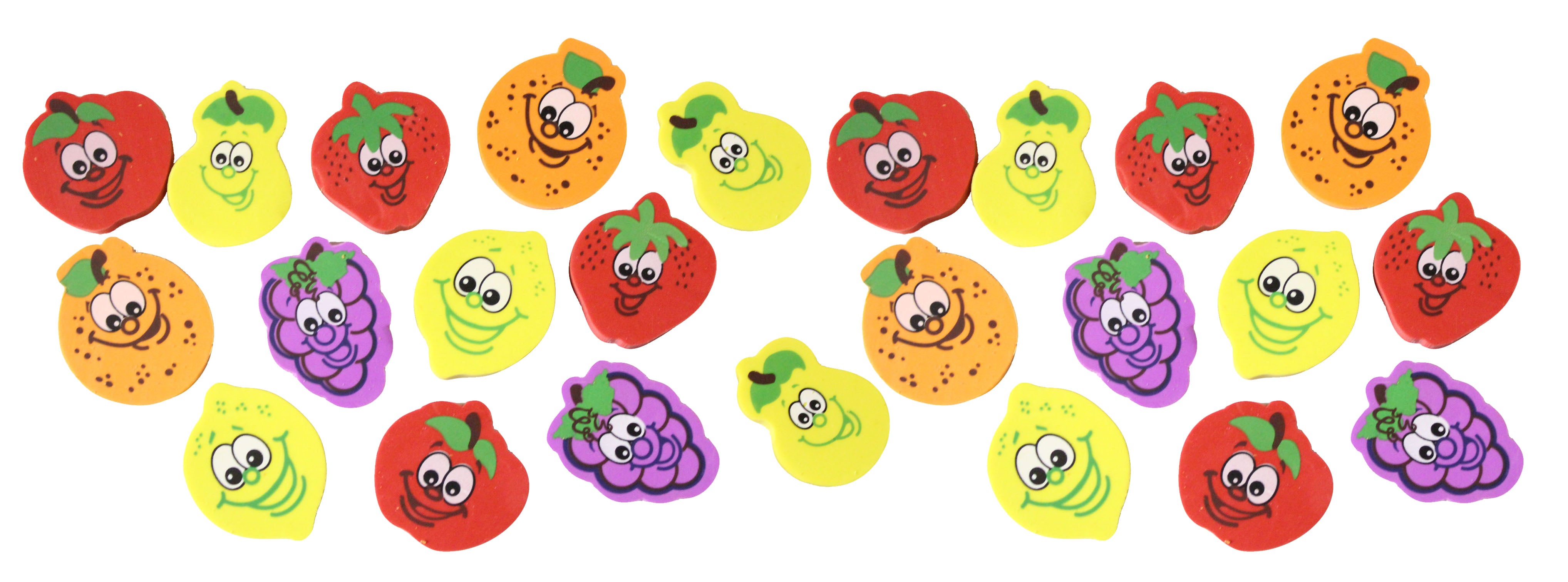 LAST CHANCE - LIMITED STOCK - CLEARANCE SALE - Fruit Erasers - Novelty and Functional Adorable Eraser Novelty Treasure Prize, School Classroom Supply, Math Counters - Sorting - Party Favor