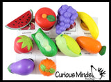 Fruits & Vegetable Match - Healthy Food with Matching Cards - 2 Part Cards.  Montessori learning toy, language materials - Large Food Objects