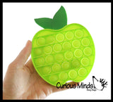 BULK - WHOLESALE -  SALE - Fruit Theme Bubble Pop Game - Silicone Push Poke Bubble Wrap Fidget Toy - Press Bubbles to Pop the Bubbles Down Then Flip it over and Do it Again - Bubble Popper Sensory Stress Toy