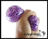 BULK - WHOLESALE - SALE - Boxed Galaxy Glitter Water Bead Stress Ball - Squishy Gooey Squish Sensory Squeeze Balls