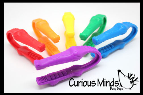 3 Chunky Safety Plastic Tongs/Tweezers for Children - Fine Motor Tools, Occupational Therapy, Special Needs, Sensory Bin, Preschool Tools
