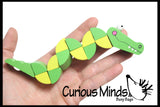 LAST CHANCE - LIMITED STOCK - Crocodile Bendy Wood Fidget Toy Alligator