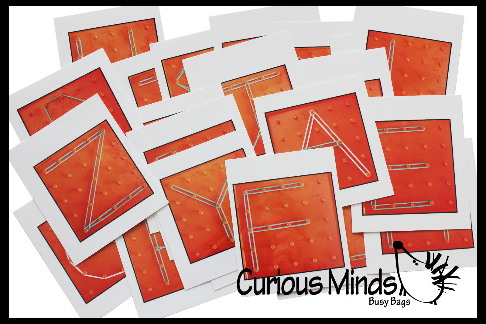 LAST CHANCE - LIMITED STOCK - SALE - Mini Geoboard (shape, alphabet and number cards available)