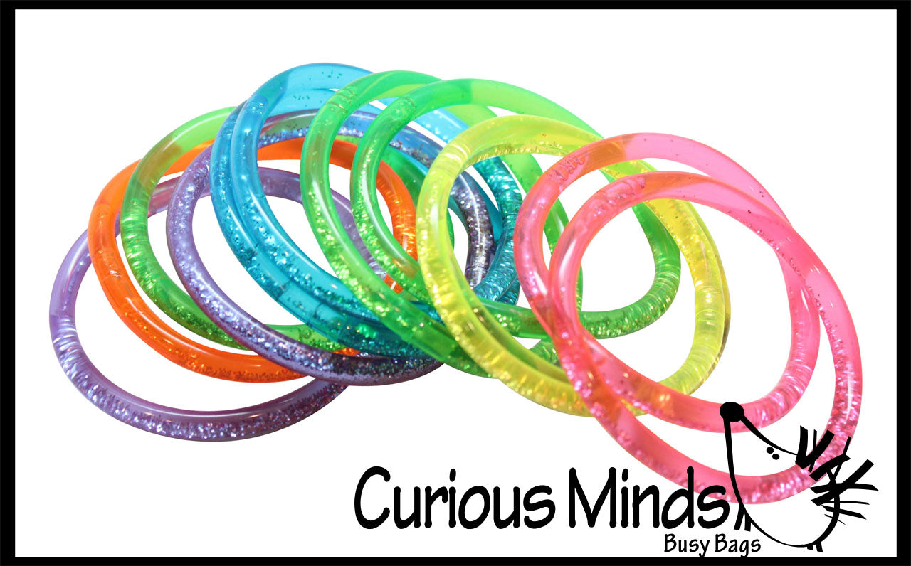 LAST CHANCE - LIMITED STOCK - Water Filled Glitter Bracelet - Pretty Sensory Fidget