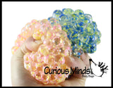 BULK - WHOLESALE -  SALE - Confetti Gel Filled Mesh Net Blob Ball - Squishy Fidget Ball