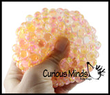 BULK - WHOLESALE -  SALE - Confetti Gel Filled Mesh Net Blob Ball - Squishy Fidget Ball