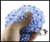 BULK - WHOLESALE -  SALE - Confetti Gel Filled Mesh Net Blob Ball - Squishy Fidget Ball