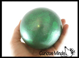 LAST CHANCE - LIMITED STOCK - SALE  - Air-Filled Glitter Ball - Unique Ball with Glitter Inside - Stress Sensory Toy
