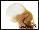 LAST CHANCE - LIMITED STOCK - SALE  - Air-Filled Glitter Ball - Unique Ball with Glitter Inside - Stress Sensory Toy