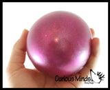 LAST CHANCE - LIMITED STOCK - SALE  - Air-Filled Glitter Ball - Unique Ball with Glitter Inside - Stress Sensory Toy