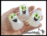 Glitter Gel Ghost Stress Balls - Sticky Ghosts Squeeze Fidget - Trick or Treat - Party Favors