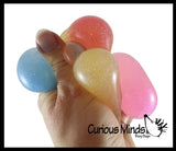 BULK - WHOLESALE - SALE - Individually Wrapped Small Amazing 1.5" Glitter Stress Ball - Ceiling Sticky Glob Balls - Squishy Gooey Shape-able Squish Sensory Squeeze Balls