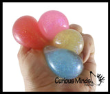 BULK - WHOLESALE - SALE - Individually Wrapped Small Amazing 1.5" Glitter Stress Ball - Ceiling Sticky Glob Balls - Squishy Gooey Shape-able Squish Sensory Squeeze Balls