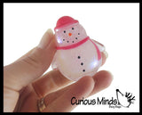 Glittery Snowman Fidget Squish Stress Ball - Winter Christmas