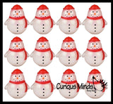 Glittery Snowman Fidget Squish Stress Ball - Winter Christmas