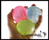 Glitter Sugar Ball - Glittery Shimmer Thick Glue/Gel Stretch Ball -Syrup Molasses   Ultra Squishy and Moldable Slow Rise Relaxing Sensory Fidget Stress Toy