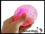 Glitter Sugar Ball - Glittery Shimmer Thick Glue/Gel Stretch Ball -Syrup Molasses   Ultra Squishy and Moldable Slow Rise Relaxing Sensory Fidget Stress Toy