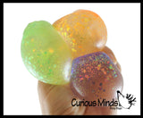 Glitter Sugar Ball - Glittery Shimmer Thick Glue/Gel Stretch Ball -Syrup Molasses   Ultra Squishy and Moldable Slow Rise Relaxing Sensory Fidget Stress Toy