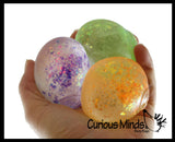 Glitter Sugar Ball - Glittery Shimmer Thick Glue/Gel Stretch Ball -Syrup Molasses   Ultra Squishy and Moldable Slow Rise Relaxing Sensory Fidget Stress Toy