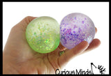 Glitter Sugar Ball - Glittery Shimmer Thick Glue/Gel Stretch Ball -Syrup Molasses   Ultra Squishy and Moldable Slow Rise Relaxing Sensory Fidget Stress Toy