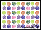 BULK - WHOLESALE -  SALE - Individually Wrapped Small Amazing 1.5" Confetti Bead with Thick Gel Mold-able Stress Ball - Ceiling Sticky Glob Balls - Squishy Gooey Shape-able Squish Sensory Squeeze Balls