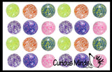 BULK - WHOLESALE -  SALE - Individually Wrapped Small Amazing 1.5" Confetti Bead with Thick Gel Mold-able Stress Ball - Ceiling Sticky Glob Balls - Squishy Gooey Shape-able Squish Sensory Squeeze Balls