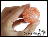 BULK - WHOLESALE -  SALE - Individually Wrapped Small Amazing 1.5" Confetti Bead with Thick Gel Mold-able Stress Ball - Ceiling Sticky Glob Balls - Squishy Gooey Shape-able Squish Sensory Squeeze Balls