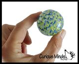 BULK/ WHOLESALE - Assorted Mini Stress Balls - 5 Different Styles  - Neon, Glitter, Metallic, Confetti, Glow in Dark 1.5"  Stress Ball - Ceiling Sticky Glob Balls - Squishy Gooey Shape-able Squish Sensory Squeeze Balls