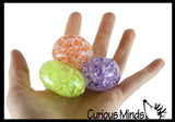 Small Amazing 1.5" Confetti Bead with Thick Gel Mold-able Stress Ball - Ceiling Sticky Glob Balls - Squishy Gooey Shape-able Squish Sensory Squeeze Balls