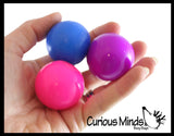 BULK - WHOLESALE - SALE - Individually Wrapped Small Neon Doh Filled 1.5" Stress Ball - Ceiling Sticky Glob Balls - Squishy Gooey Shape-able Squish Sensory Squeeze Balls