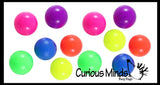 BULK - WHOLESALE - SALE - Individually Wrapped Small Neon Doh Filled 1.5" Stress Ball - Ceiling Sticky Glob Balls - Squishy Gooey Shape-able Squish Sensory Squeeze Balls