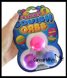 Small 1.5" Neon Soft Doh Filled Stress Ball - Ceiling Sticky Glob Balls - Squishy Gooey Shape-able Squish Sensory Squeeze Balls