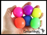 BULK - WHOLESALE - SALE - Individually Wrapped Small Neon Doh Filled 1.5" Stress Ball - Ceiling Sticky Glob Balls - Squishy Gooey Shape-able Squish Sensory Squeeze Balls