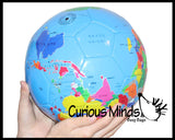 Earth Globe Soccer Ball - 8" Sports Ball - Outdoor Athletic Play