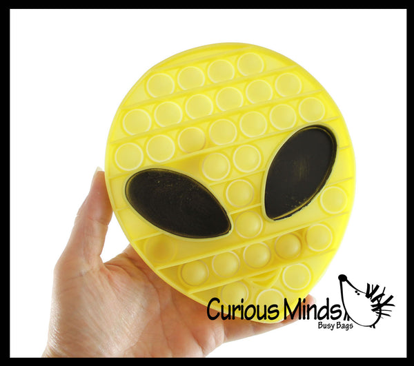 Glow in the Dark Alien Bubble Pop Fidget Toy - Silicone Push Poke Bubb ...
