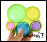 LAST CHANCE - LIMITED STOCK  - SALE - Glow in the Dark Hard Shell Multi Bubble Toddler to Adult - Bubble Wrap Pop Fidget Toy - 5 Different Size Bubbles