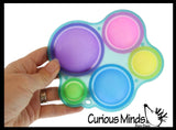 LAST CHANCE - LIMITED STOCK  - SALE - Glow in the Dark Hard Shell Multi Bubble Toddler to Adult - Bubble Wrap Pop Fidget Toy - 5 Different Size Bubbles