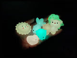 Glow in the Dark Animal Mochi Squishy  - Adorable Cute Kawaii - Individually Wrapped Toys - Sensory, Stress, Fidget Party Favor Toy Light Activated