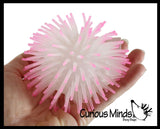 Glow in the Dark 4" Puffer Ball -  Indoor Soft Hairy Air-Filled Sensory Ball