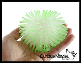 Glow in the Dark 4" Puffer Ball -  Indoor Soft Hairy Air-Filled Sensory Ball