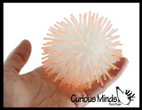 Glow in the Dark 4" Puffer Ball -  Indoor Soft Hairy Air-Filled Sensory Ball