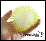 Glow in the Dark 4" Puffer Ball -  Indoor Soft Hairy Air-Filled Sensory Ball