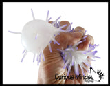 Glow in the Dark 4" Puffer Ball -  Indoor Soft Hairy Air-Filled Sensory Ball