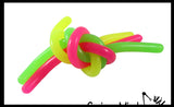 Glow in the Dark Stretch String Fidget Toy- Worm Noodle Strings Fidget Toy - 14" Long, Thick, Build Resistance for Strengthening Exercise, Pull, Stretchy, Fiddle